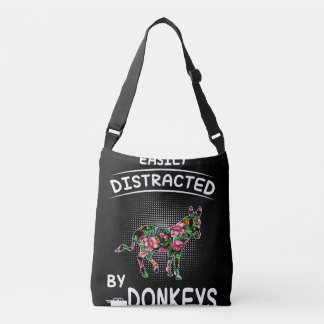 Donkey Lover Gift| Easily Distracted By Donkeys Crossbody Bag