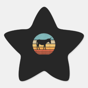 Donkey Lover Gift   Farmhouse Gift Ideas Star Sticker