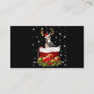 Donkey Lover Gift Happy Donkey Merry Christmas Business Card