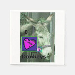 Donkey Lovers Paper Napkins