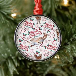 Donkey Merry Christmas Ornament Keepsake