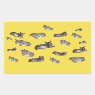 Donkey Multi Rectangular Sticker