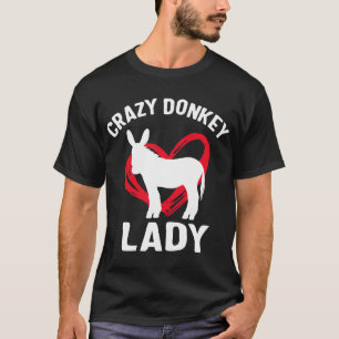 Donkey Mum Shirt Crazy Donkey Lady Funny Animal