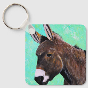 Donkey Painting Keychain