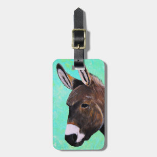 Donkey Painting Luggage Tag