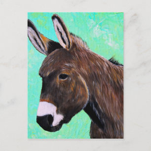 Donkey Painting Postcard