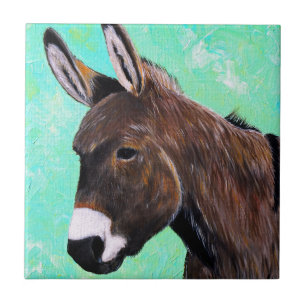 Donkey Painting Tile