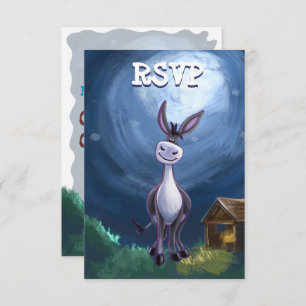 Donkey Party Centre Invitation