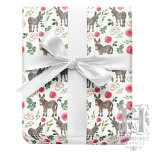 Donkey Pink Floral Rustic Wedding  Wrapping Paper<br><div class="desc">Celebrate a special day with this Donkey Pink Floral Rustic Wedding Wrapping Paper. Perfect for brides, crafters, and creatives, this charming wrap adds a whimsical, floral and rustic touch to wedding gifts, bridal showers, and celebration projects. Available in multiple roll sizes and colours. Find matching Donkey Wedding supplies in our...</div>