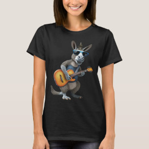 Donkey Playing Electric Guitar  Animal Donkey  Gui T-Shirt