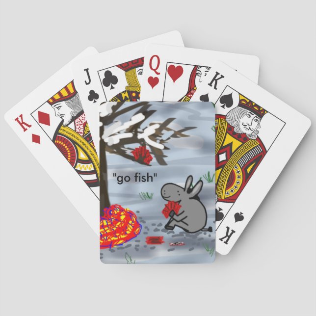 donkey playing go fish cards (Back)