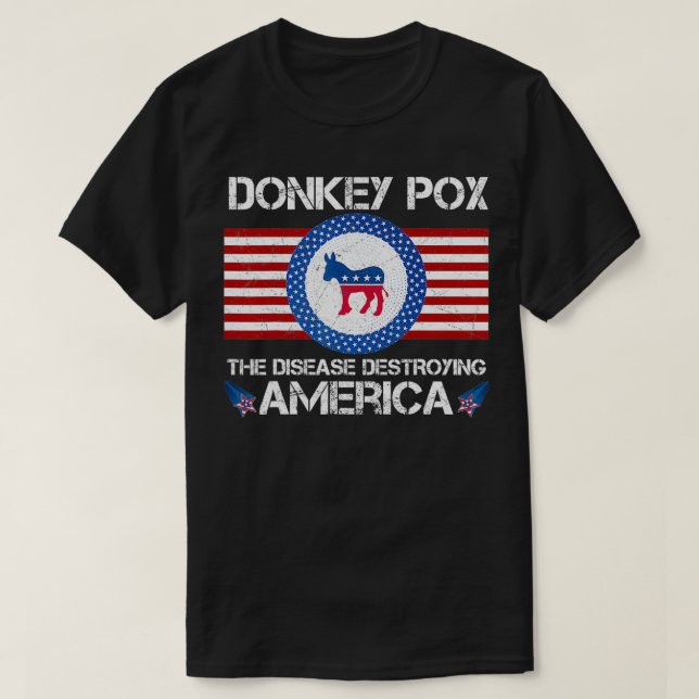 Donkey Po The Disease Destroying America Funny  T-Shirt (Design Front)