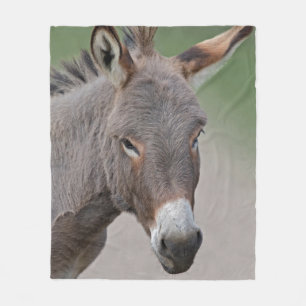 Donkey Portrait Fleece Blanket