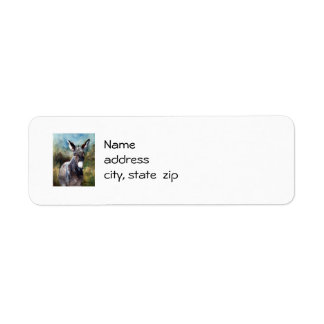 Donkey Portrait Return Address Labels