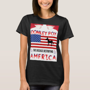 donkey pox flag quole donkey pox amfrica cool donk T-Shirt