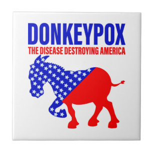 Donkey Pox the disease destroying America Sticker  Tile