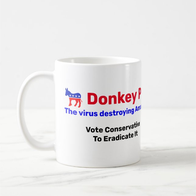 Donkey Pox - Vaccinate America Mug (Left)