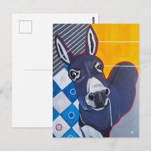 Donkey Punch Painting by Alfred Fox Postcard