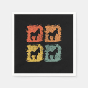 Donkey Retro Pop Art Napkin