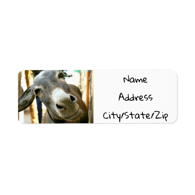***DONKEY*** RETURN ADDRESS LABEL (Front)