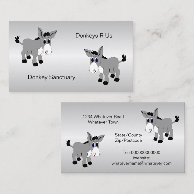Donkey Sanctuary Business Card (Front/Back)
