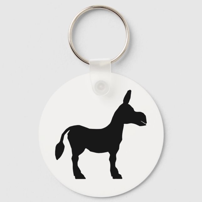 Donkey Silhouette Key Ring (Front)