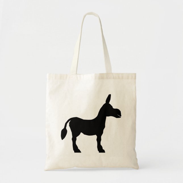 Donkey Silhouette Tote Bag (Front)