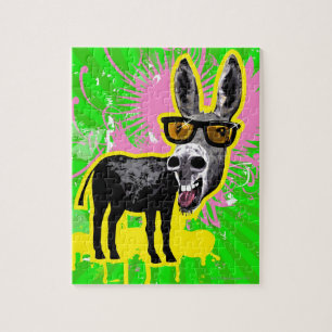 Donkey Wearing Sunglasses Jigsaw Puzzle