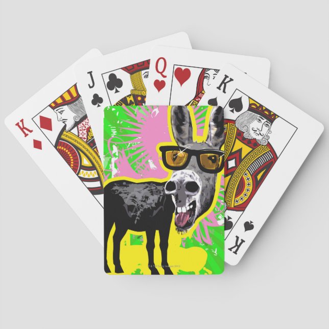 Donkey Wearing Sunglasses Playing Cards (Back)