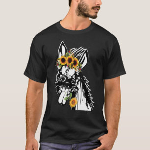 Donkey With Head Bandanna Sunflower Farm Animal Gr T-Shirt