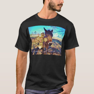 Donkey with Rose Cross T-Shirt