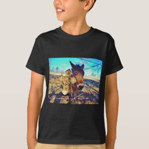 Donkey with Rose Cross T-Shirt