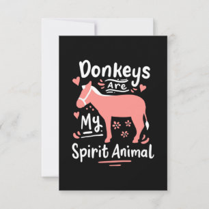 Donkeys Are My Spirit Animal RSVP Card