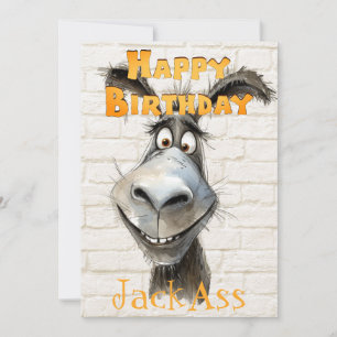 Donkey's Funny Birthday Holiday Card