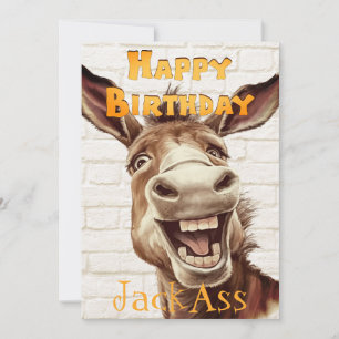 Donkey's Funny Birthday Holiday Card