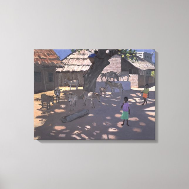 Donkeys Lamu Kenya 1995 Canvas Print (Front)