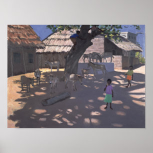 Donkeys Lamu Kenya 1995 Poster