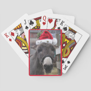 "Donkeys Make Great Santas" Playing Cards