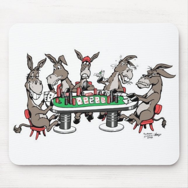 DONKEYS PLAY'IN POKER MOUSE MAT (Front)
