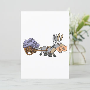 Donkies Pulling A Cart Invitation