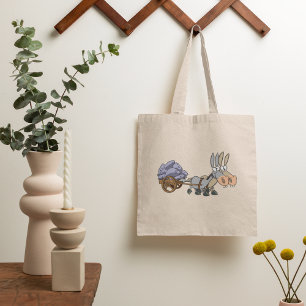 Donkies Pulling A Cart Tote Bag