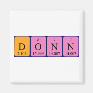 Donn periodic table name magnet