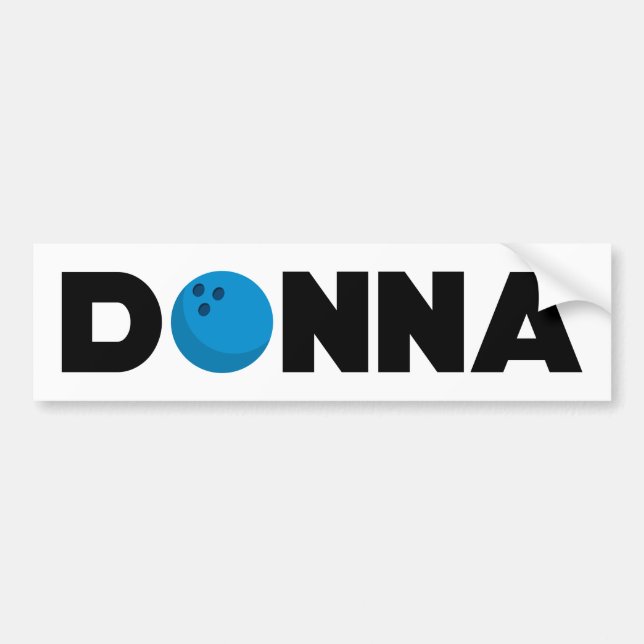 Donna bowling bumper sticker (Front)