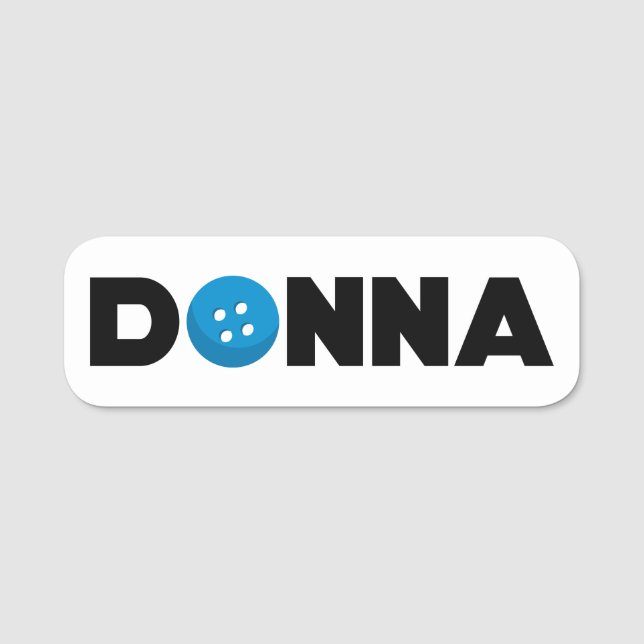 Donna button name tag (Front)