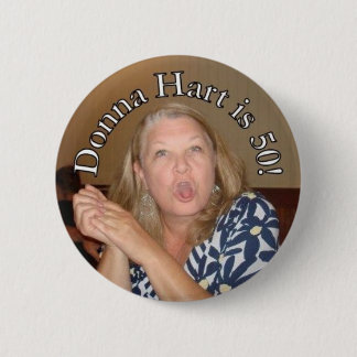 Donna Hart's 50 6 Cm Round Badge