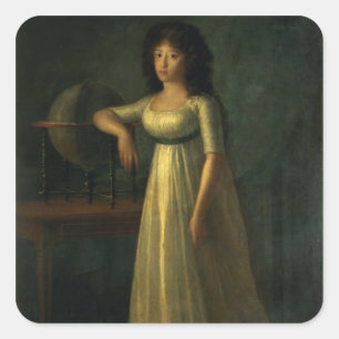 Donna Joaquina Tellez-Giron, daughter of the Duke Square Sticker