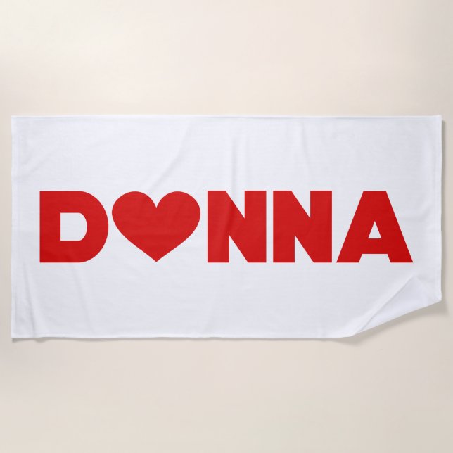 Donna Love Beach Towel (Front)