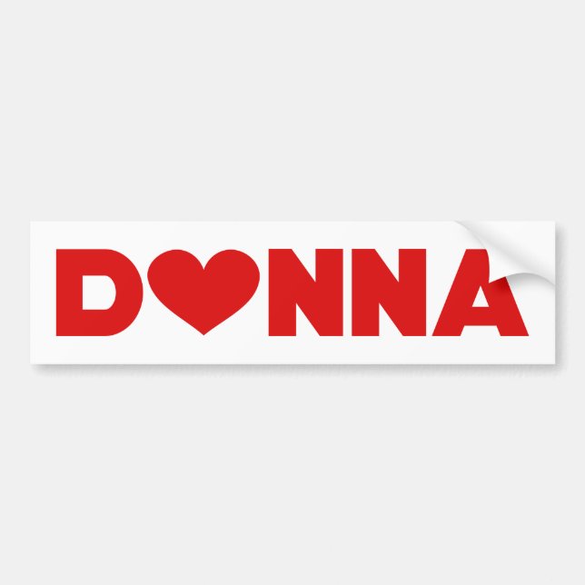 Donna Love Bumper Sticker (Front)