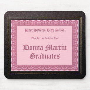 Donna Martin Graduates diploma mousepad
