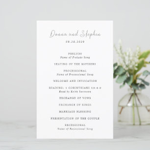 Donna Modern Wedding Program